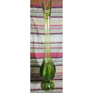 Viking Stretch Large 22" Swung Drape Vase Avocado Green
